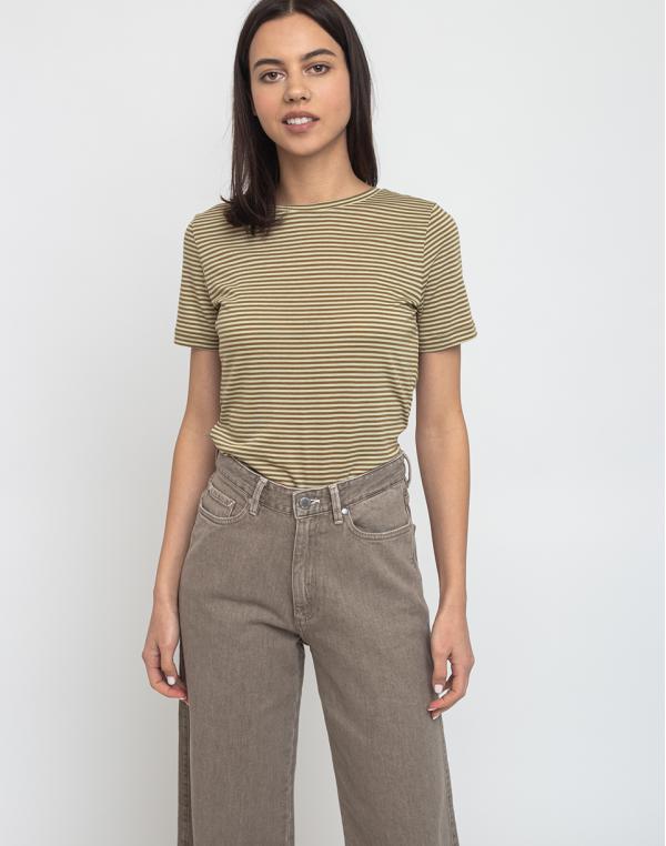 Armedangels Lidaa Ring Stripes Golden Khaki/Pistachio XS
