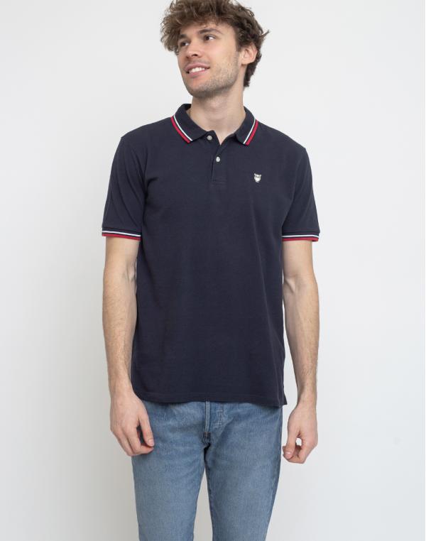 Knowledge Cotton Rowan Edge Colored Owl Polo 1001 Total Eclipse S