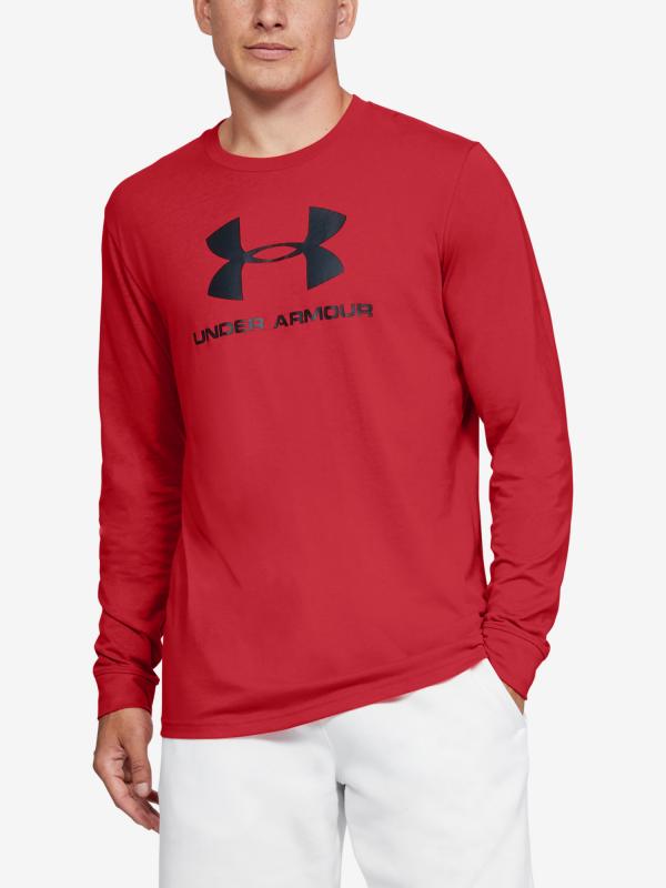 Tričko Under Armour Sportstyle Logo Ls Červená
