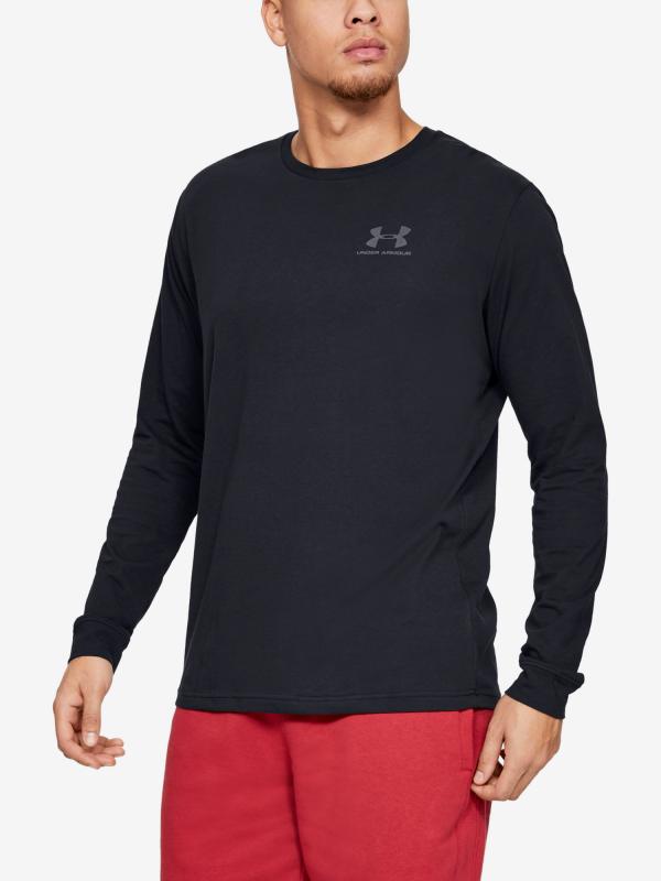 Tričko Under Armour Sportstyle Left Chest Ls Černá