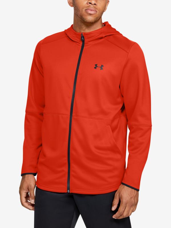 Mikina Under Armour Mk1 Warmup Fz Hoodie Oranžová