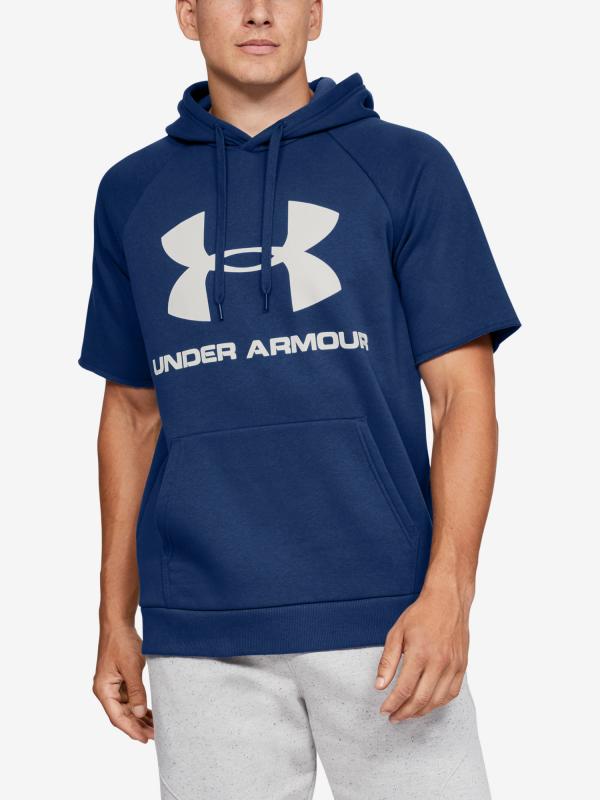 Mikina Under Armour Rival Fleece Logo Ss Hoodie Modrá