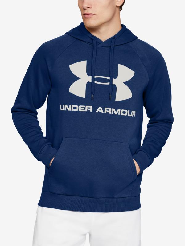 Mikina Under Armour Rival Fleece Sportstyle Logo Hoodie Modrá