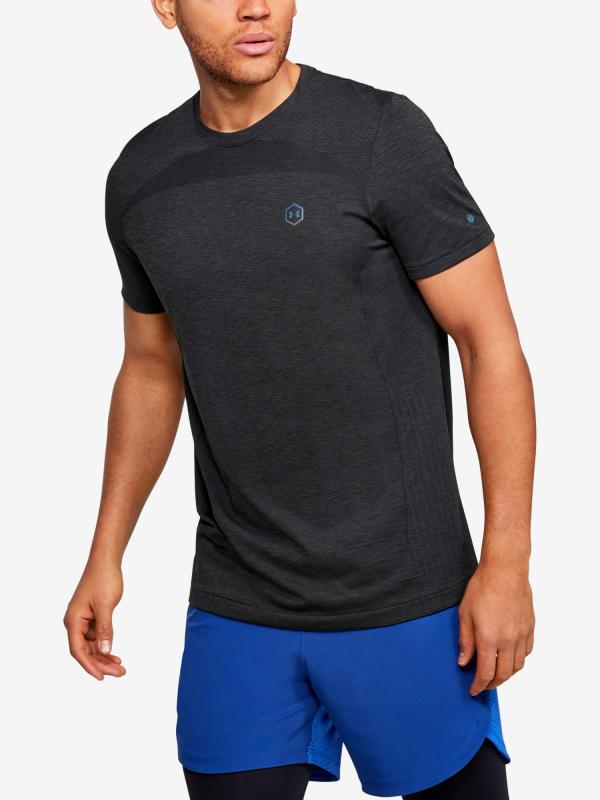 Tričko Under Armour Rush Seamless Fitted Ss Černá