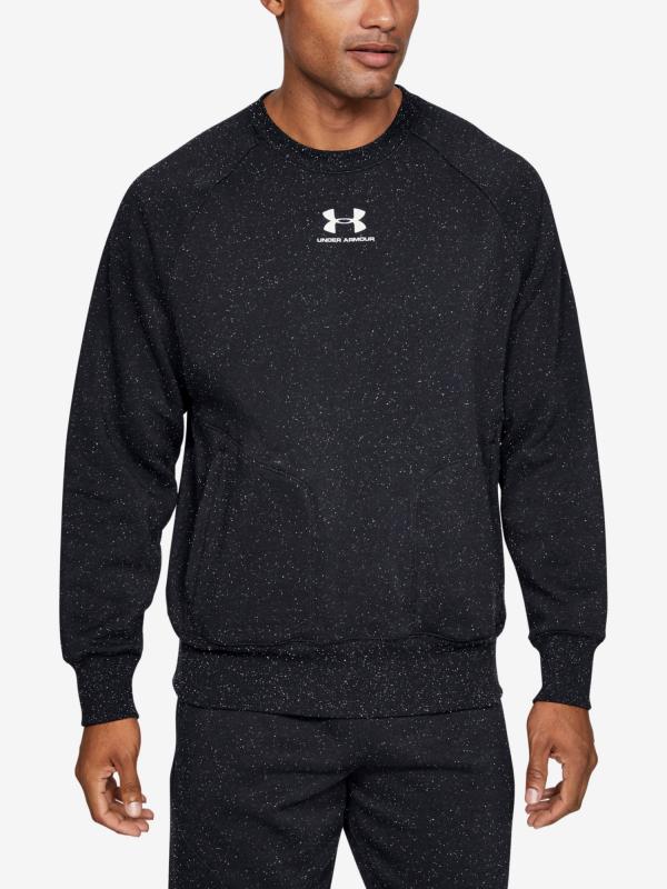 Mikina Under Armour Speckled Fleece Crew Černá