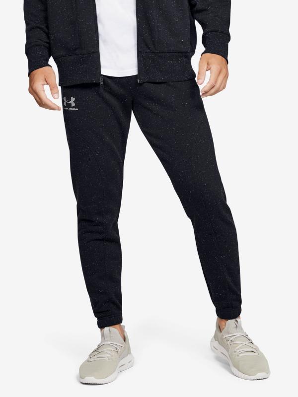 Tepláky Under Armour Speckled Fleece Joggers Černá