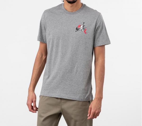 Jordan Jumpman Classics Graphic Tee Carbon Heather/ White