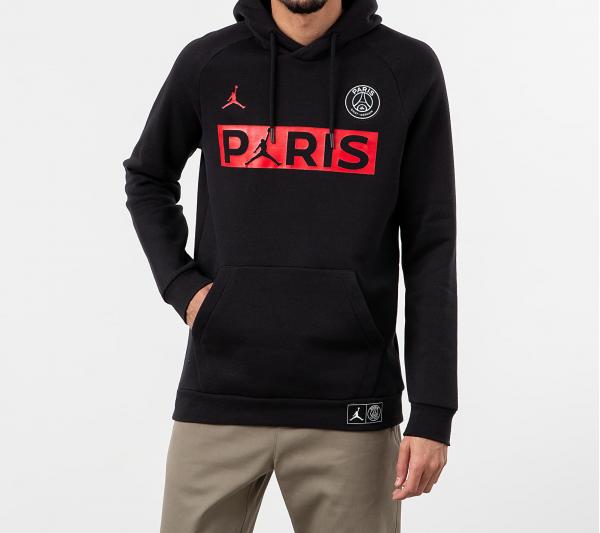 Jordan Paris Saint-Germain Jumpman Fleece Hoodie Black/ University Red