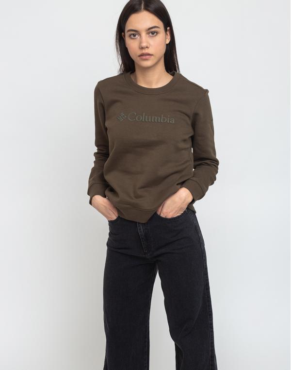 Columbia Columbia Logo Crew Olive Green XS