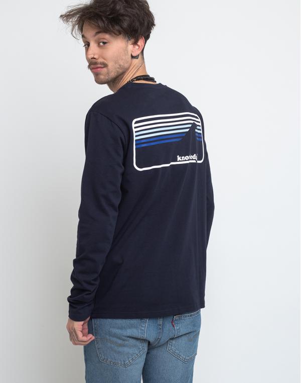 Knowledge Cotton Sallow Signature Wave Long Sleeve 1001 Total Eclipse S