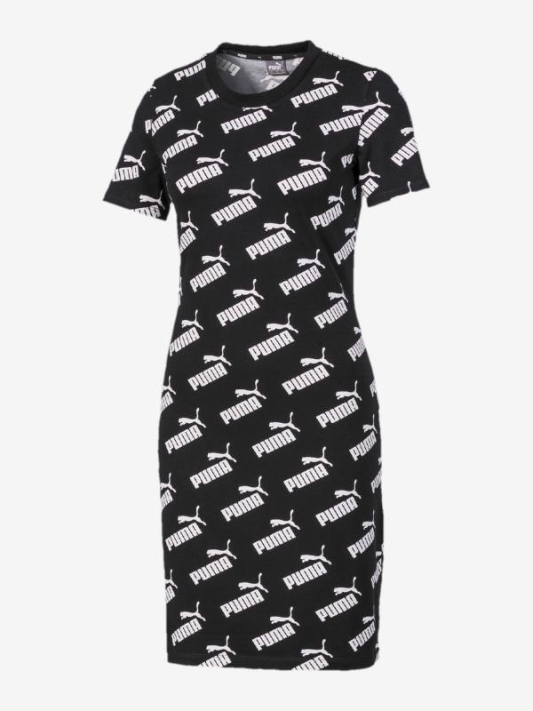 Šaty Puma Amplified Aop Fitted Dress Černá