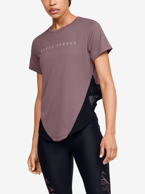Tričko Under Armour Hg Armour Sport Mesh Panel Ss Růžová