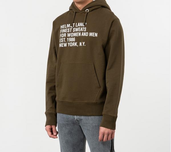 HELMUT LANG Standard Hoodie Olivine