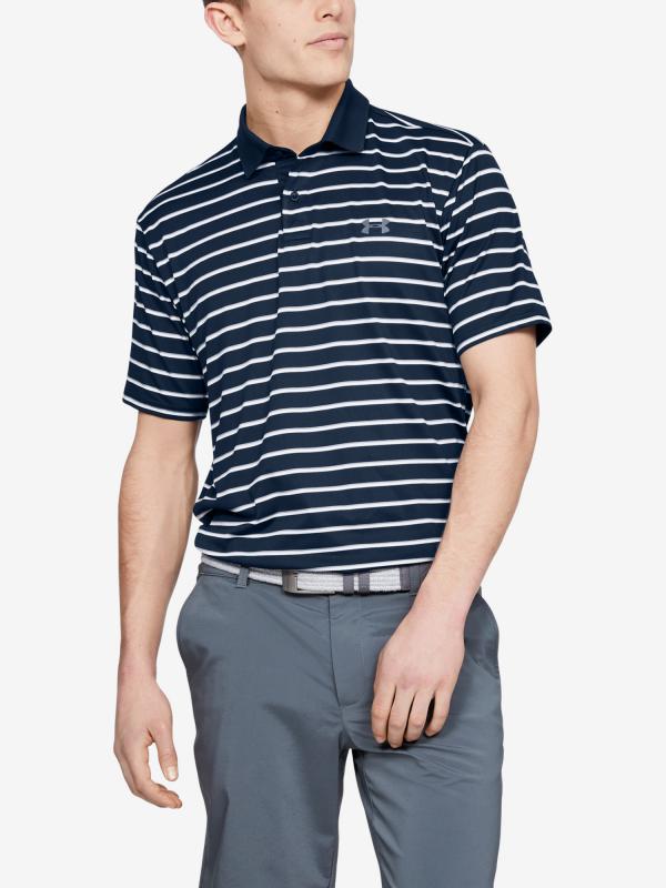 Tričko Under Armour Performance Polo 2.0 Divot Stripe-Nvy Modrá