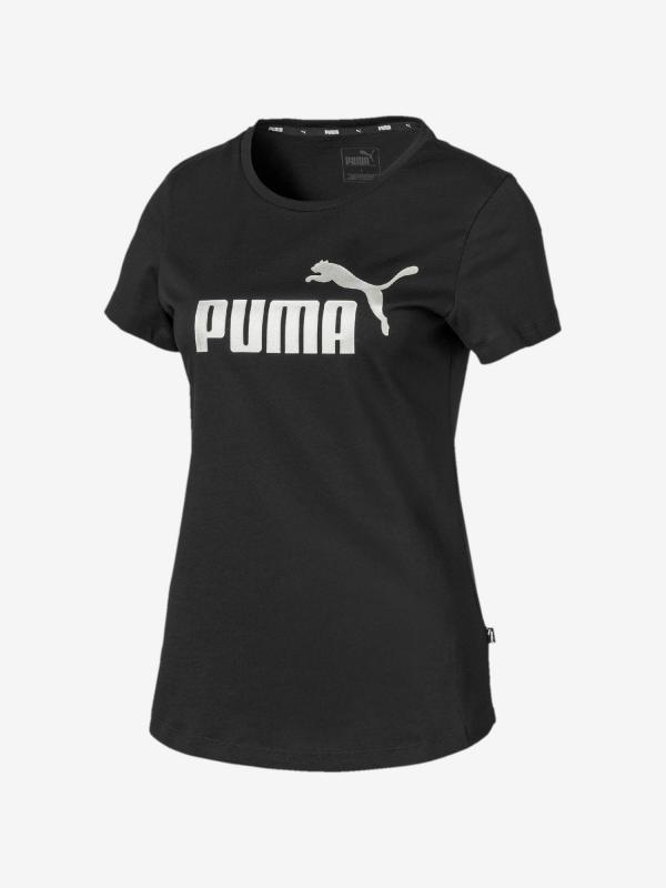 Tričko Puma Ess+ Metallic Tee Černá
