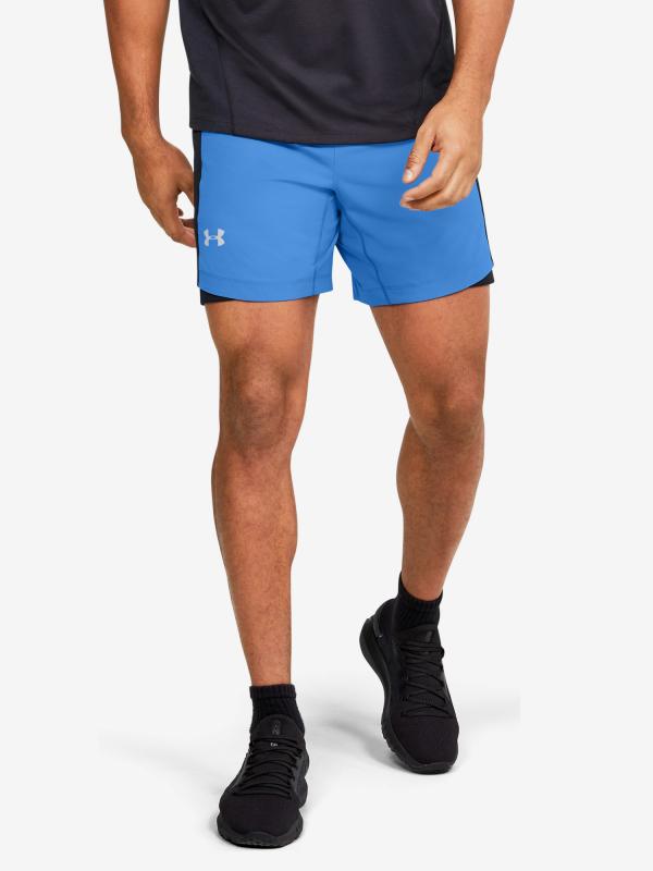 Kraťasy Under Armour Qlifier Speedpocket 7'' Short Modrá