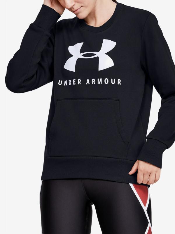 Mikina Under Armour 12.1 Rival Fleece Sportstyle Graphic Cre Černá
