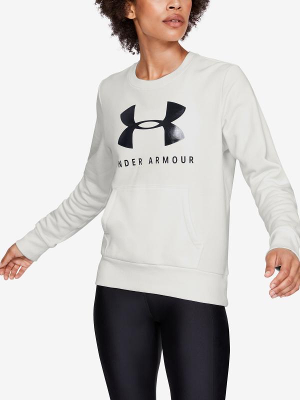 Mikina Under Armour 12.1 Rival Fleece Sportstyle Graphic Cre Bílá