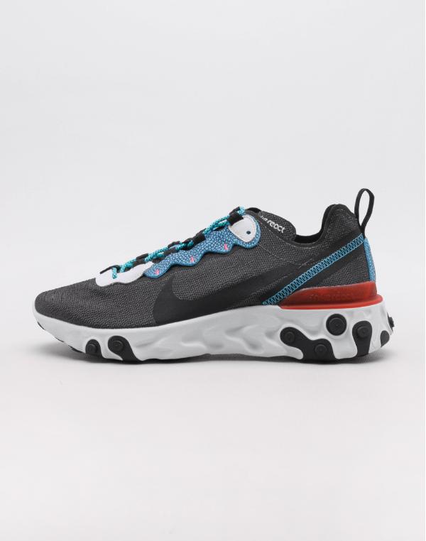 Nike React Element 55 SE Anthracite/ Blue Fury - Pure Platinum 41