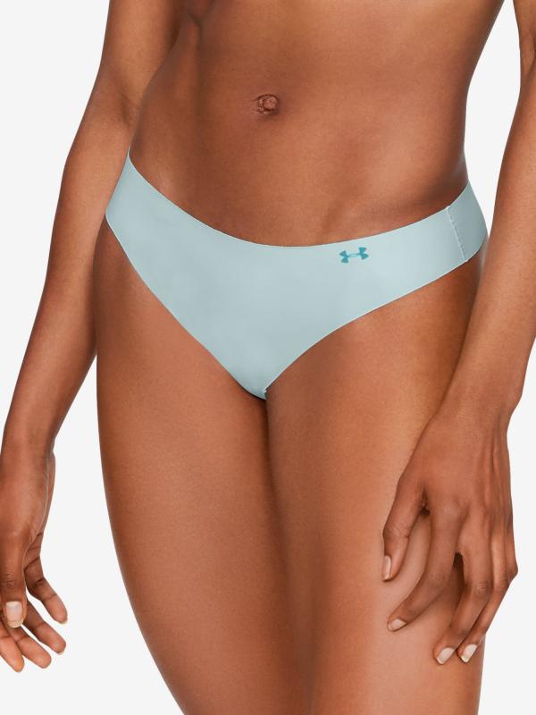 Kalhotky Under Armour Ps Thong 3Pack Print Modrá
