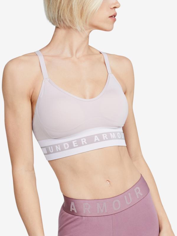 Kompresní podprsenka Under Armour Seamless Longline Bra Bílá