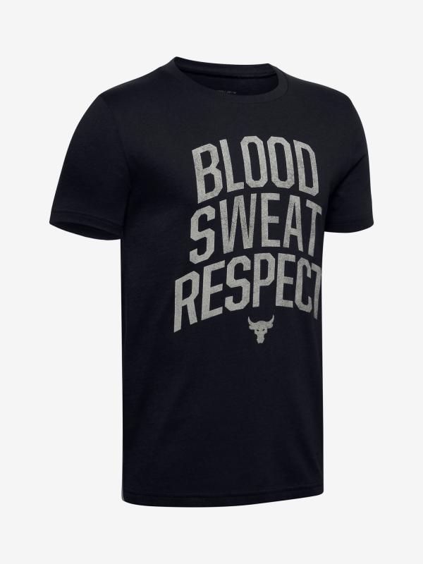 Tričko Under Armour Project Rock Blood Sweat Respect Ss Černá