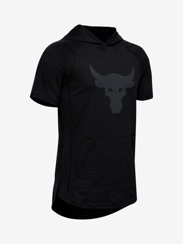 Mikina Under Armour Project Rock Ss Charged Cotton Hoody Černá