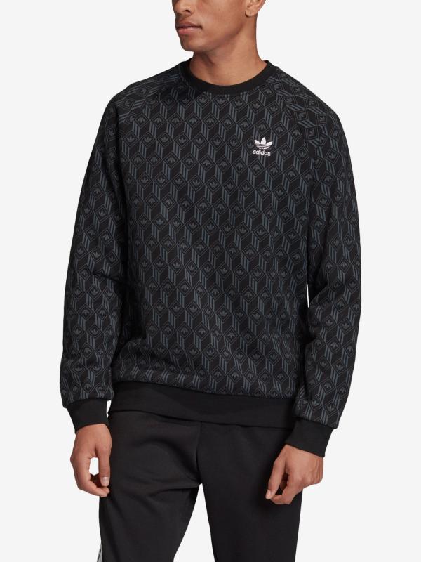 Mikina adidas Originals Mono Aop Crew Černá
