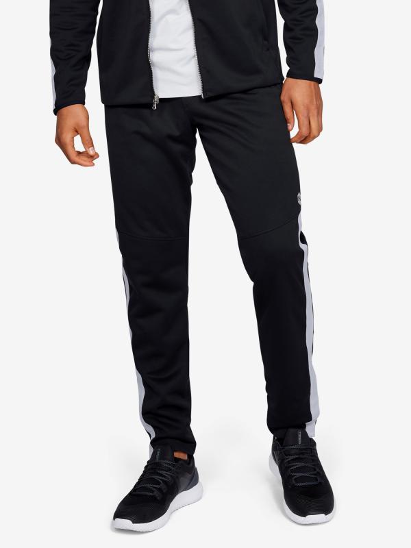 Tepláky Under Armour Athlete Recovery Knit Warm Up Bottom Černá