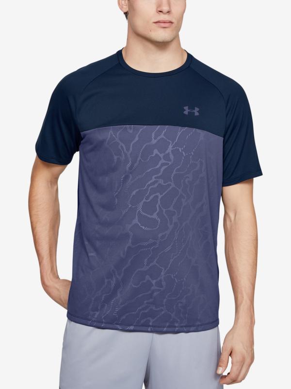 Tričko Under Armour Tech 2.0 Ss Emboss Modrá
