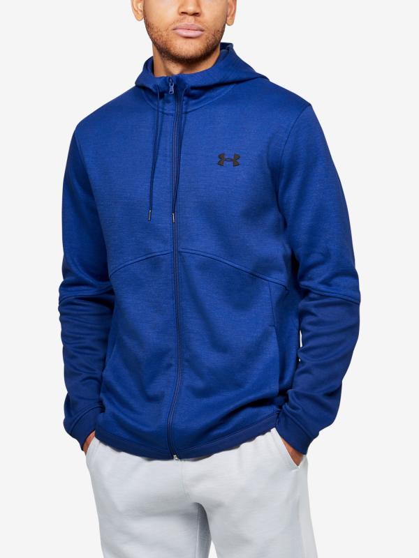 Mikina Under Armour Double Knit Fz Hoodie Modrá