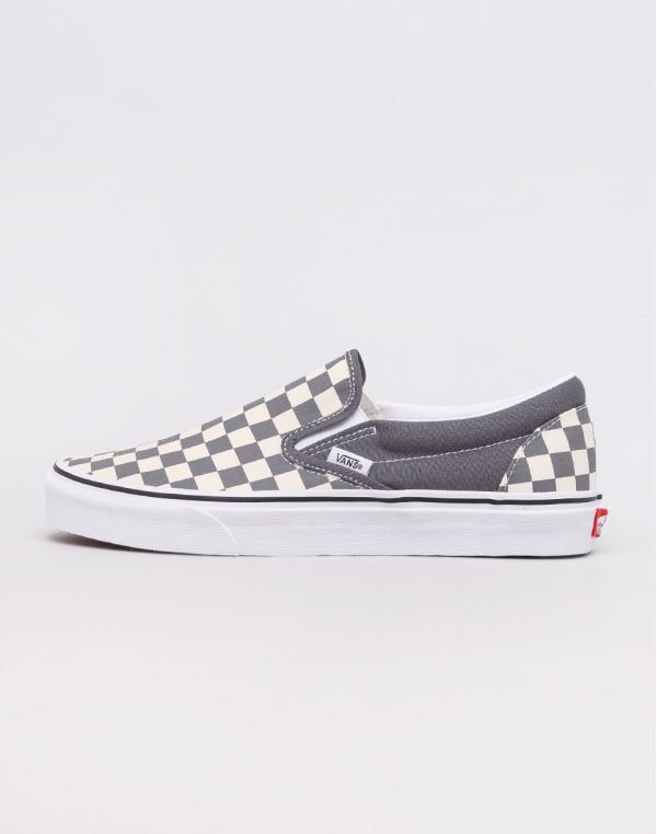 Vans Classic Slip-On (Checkerboard) Pewter/ True White 42