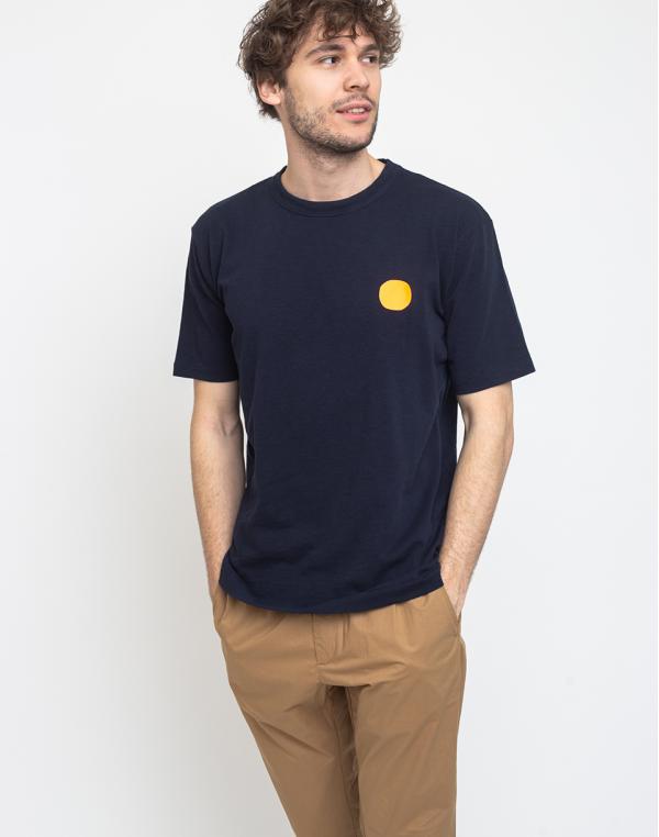 Loreak Dot Text Hvy Slub A-navy S