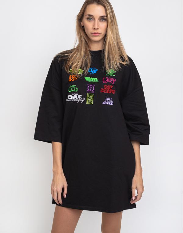 Lazy Oaf Playing Games T-shirt Dress Black L