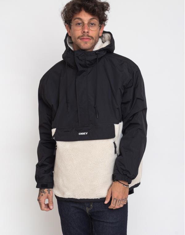 Obey Splits Sherpa Anorak Black Multi XL