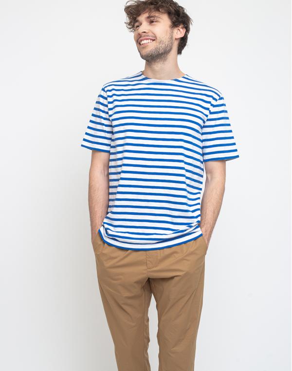 Loreak Ss Marloi Slub Jrsy A-white/Blue S