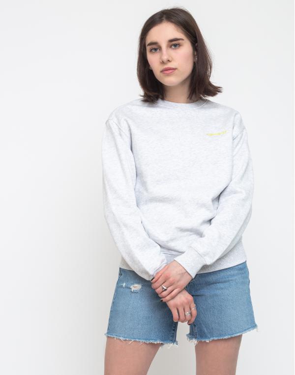 Carhartt WIP W' Script Embroidery Sweat Ash Heather/Lime L