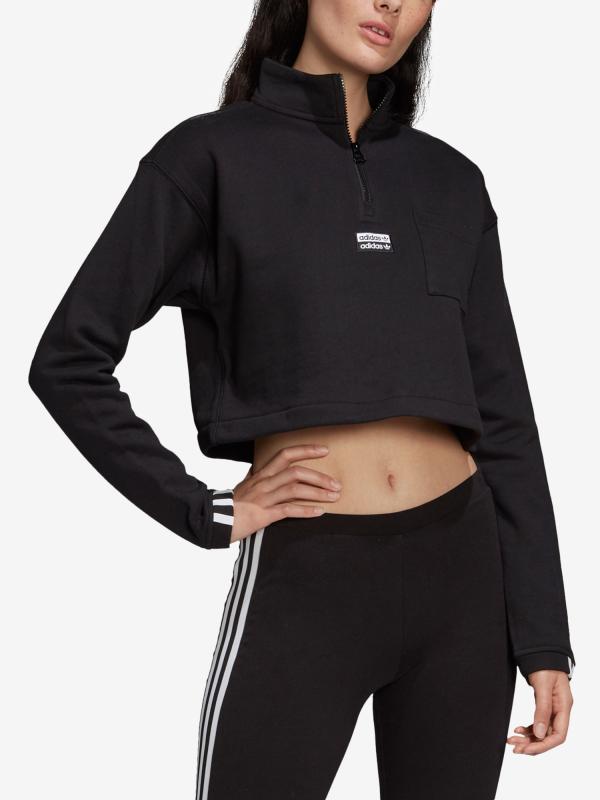 Mikina adidas Originals Cropped Sweat Černá
