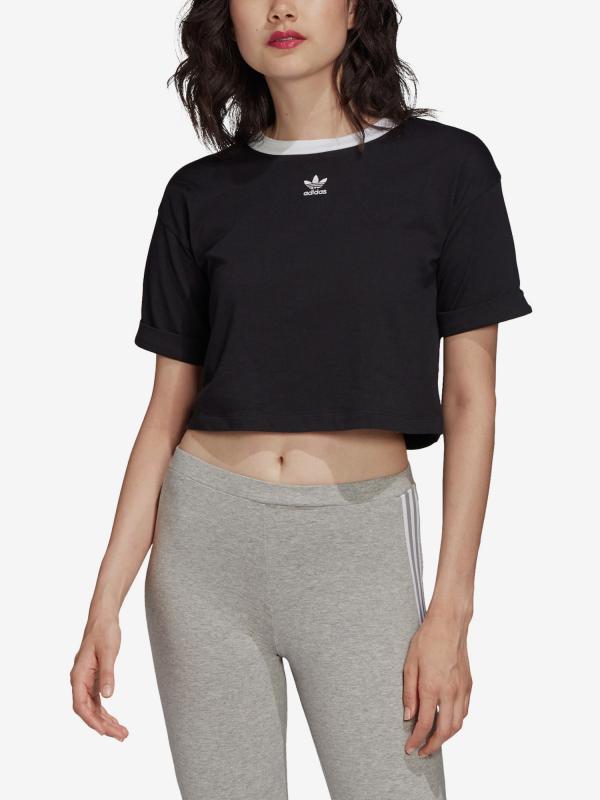 Top adidas Originals Crop Top Černá