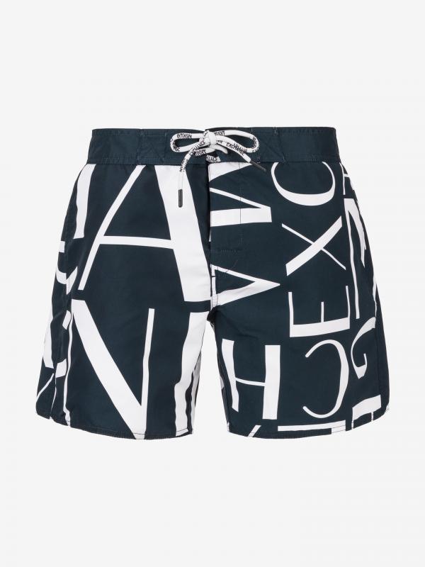 Plavky Armani Exchange Modrá