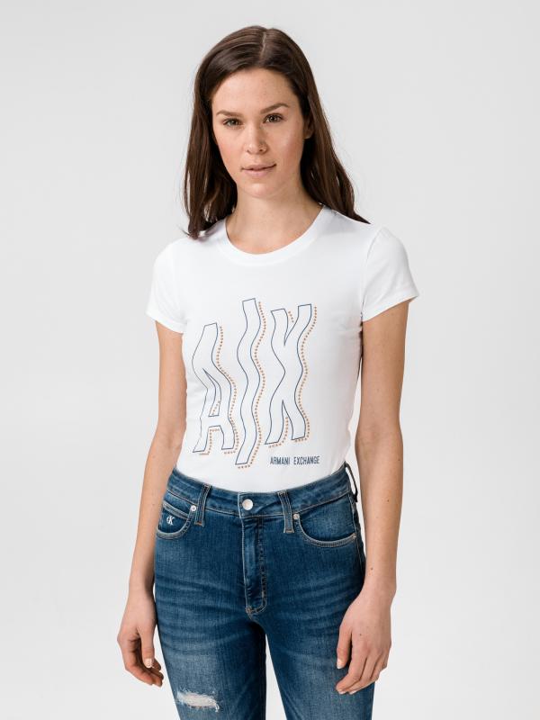 Triko Armani Exchange Bílá