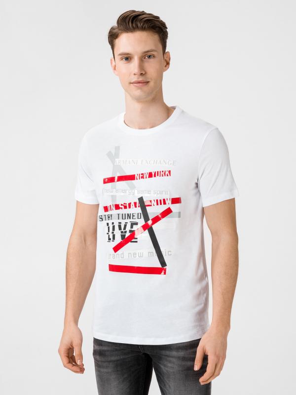 Triko Armani Exchange Bílá