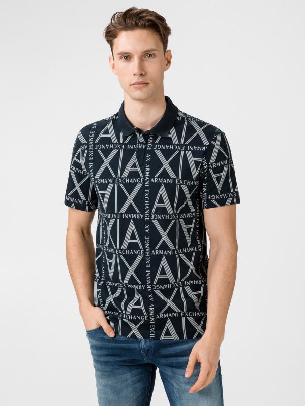 Polo triko Armani Exchange Modrá