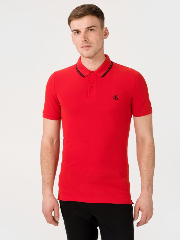 Essentials Polo triko Calvin Klein Červená