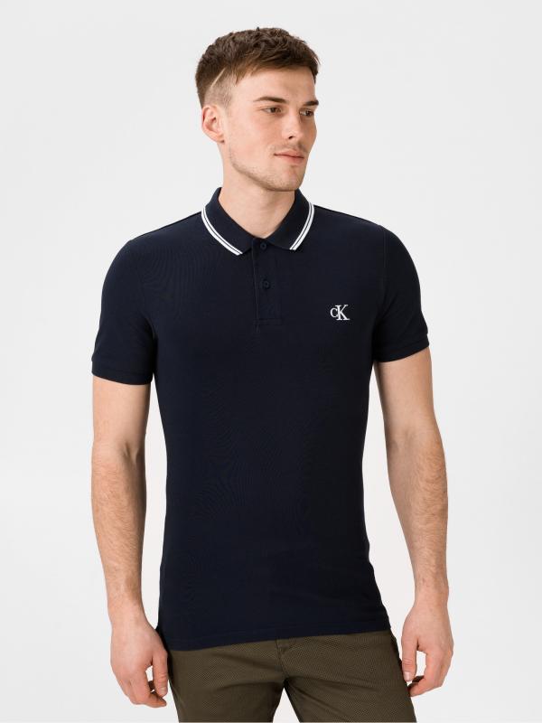Essentials Polo triko Calvin Klein Modrá