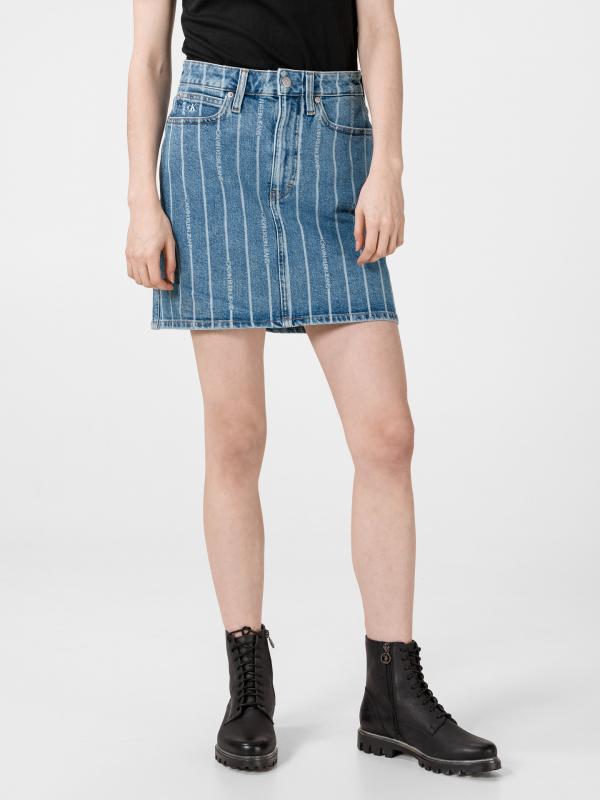 Sukně Calvin Klein Modrá