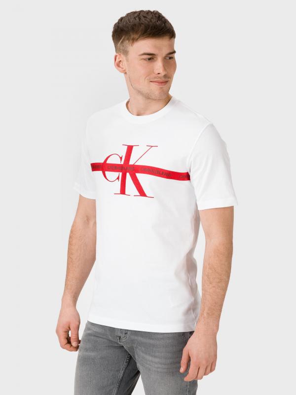 Monogram Triko Calvin Klein Bílá