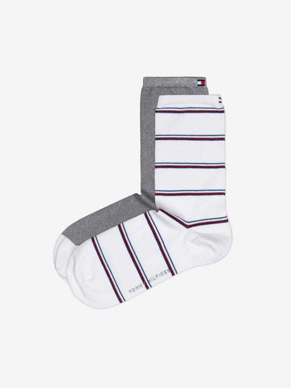 Ponožky 2 páry Tommy Hilfiger Bílá