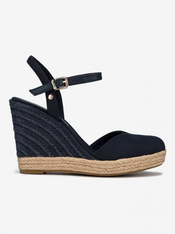 Klínová obuv Tommy Hilfiger Modrá
