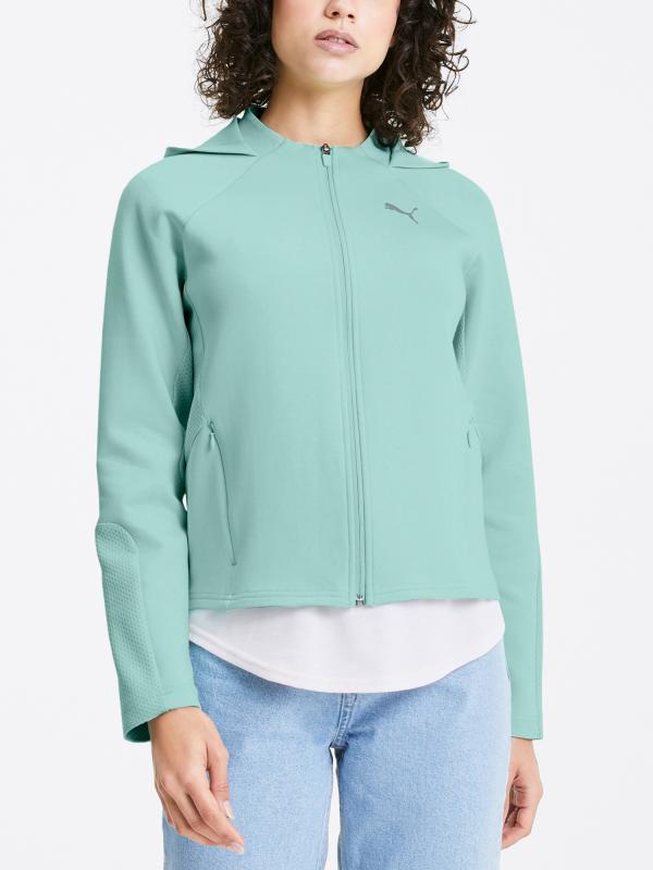 Mikina Puma Evostripe Fz Hoody Zelená
